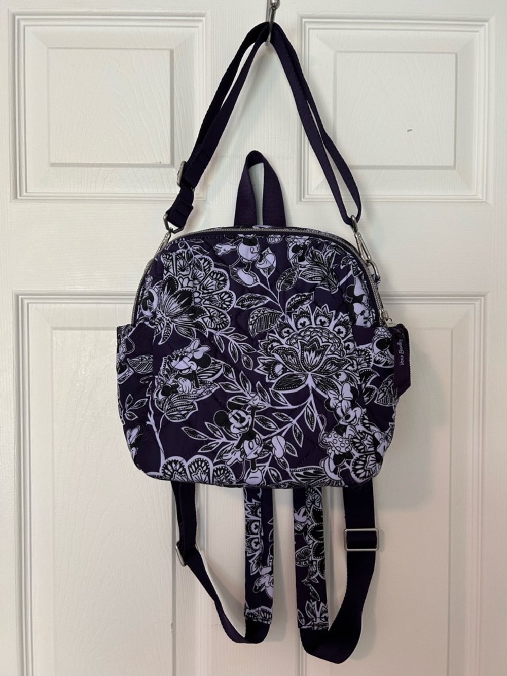 Vera Bradley Convertible Mini Backpack Disney Mickey and Minnie’s Flirty Floral